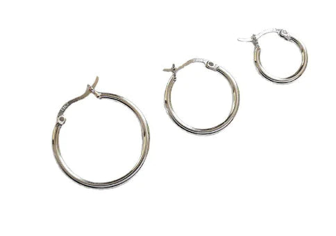 Sterling Silver Geometric Hollow Earrings