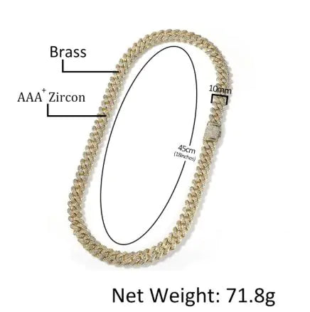 Diamond Necklace with Fashion Box Buckle
