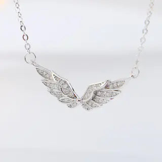 Angel Wing Diamond Accent Necklace