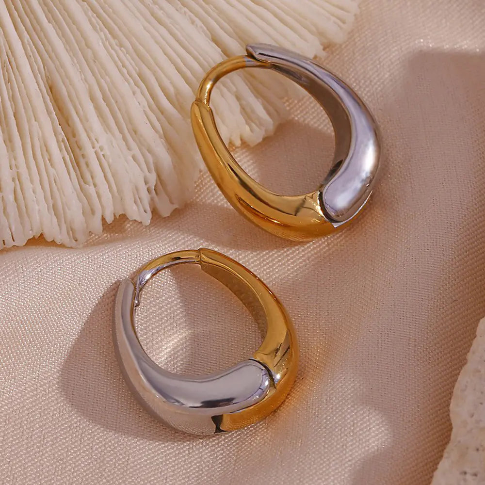 Minimalist 18K Gold-Plated Stainless Steel Earrings