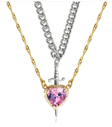 Heart And Sword Necklace