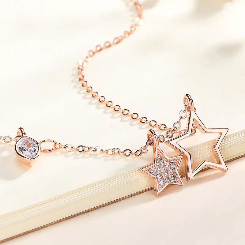 Zirconia Inlaid Diamond Necklace