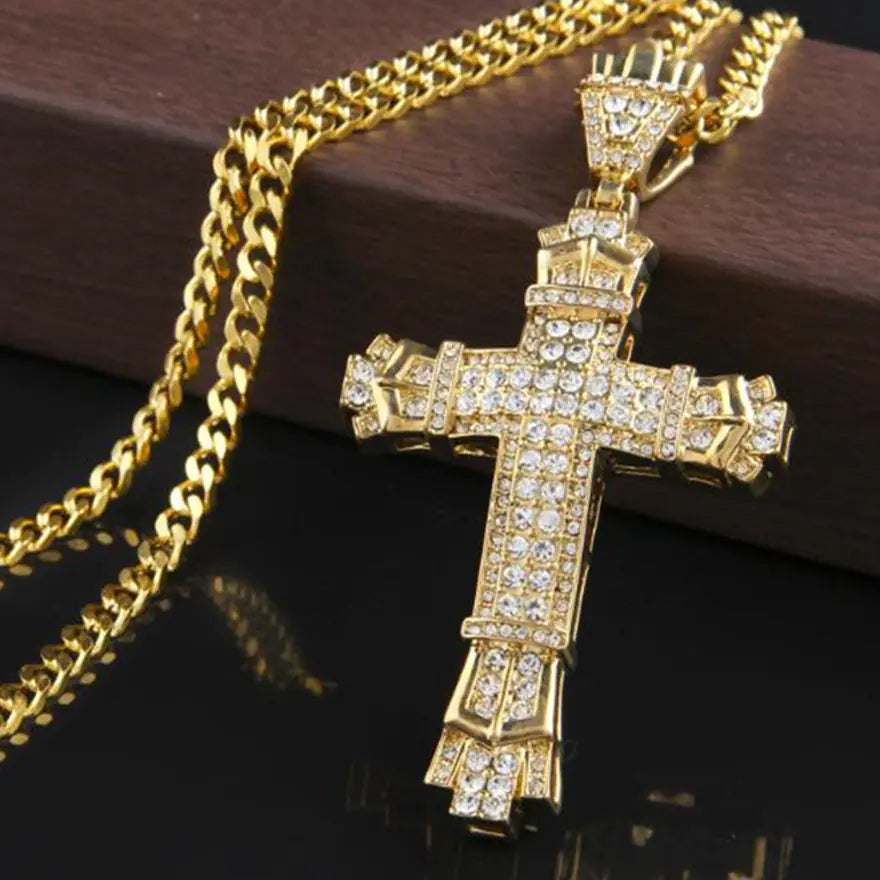 Cross Necklace with Diamond Pendant