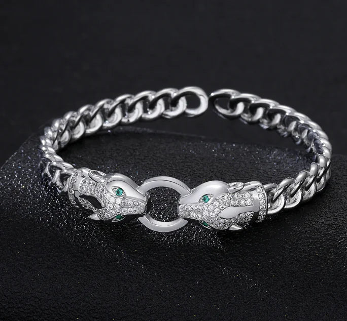 Leopard Diamond Rose Gold Bracelet