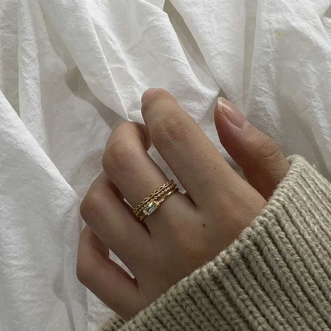 Trendy Sterling Silver Minimalist Ring