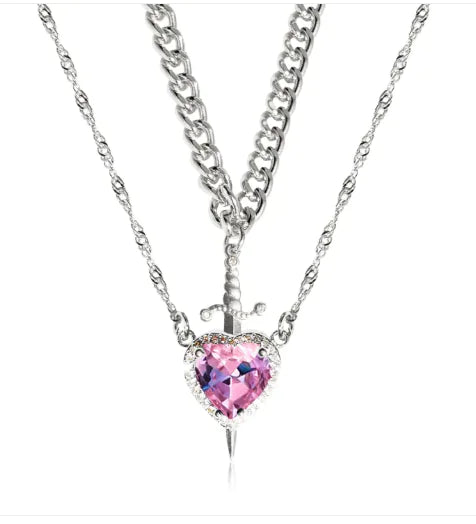 Heart And Sword Necklace