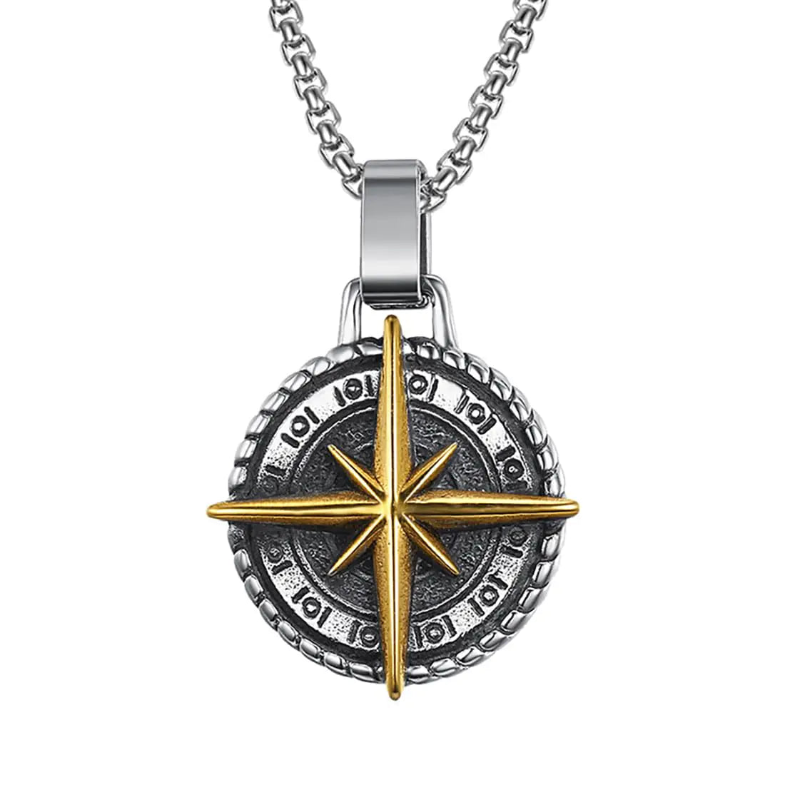 Stainless Steel Golden Compass Chain