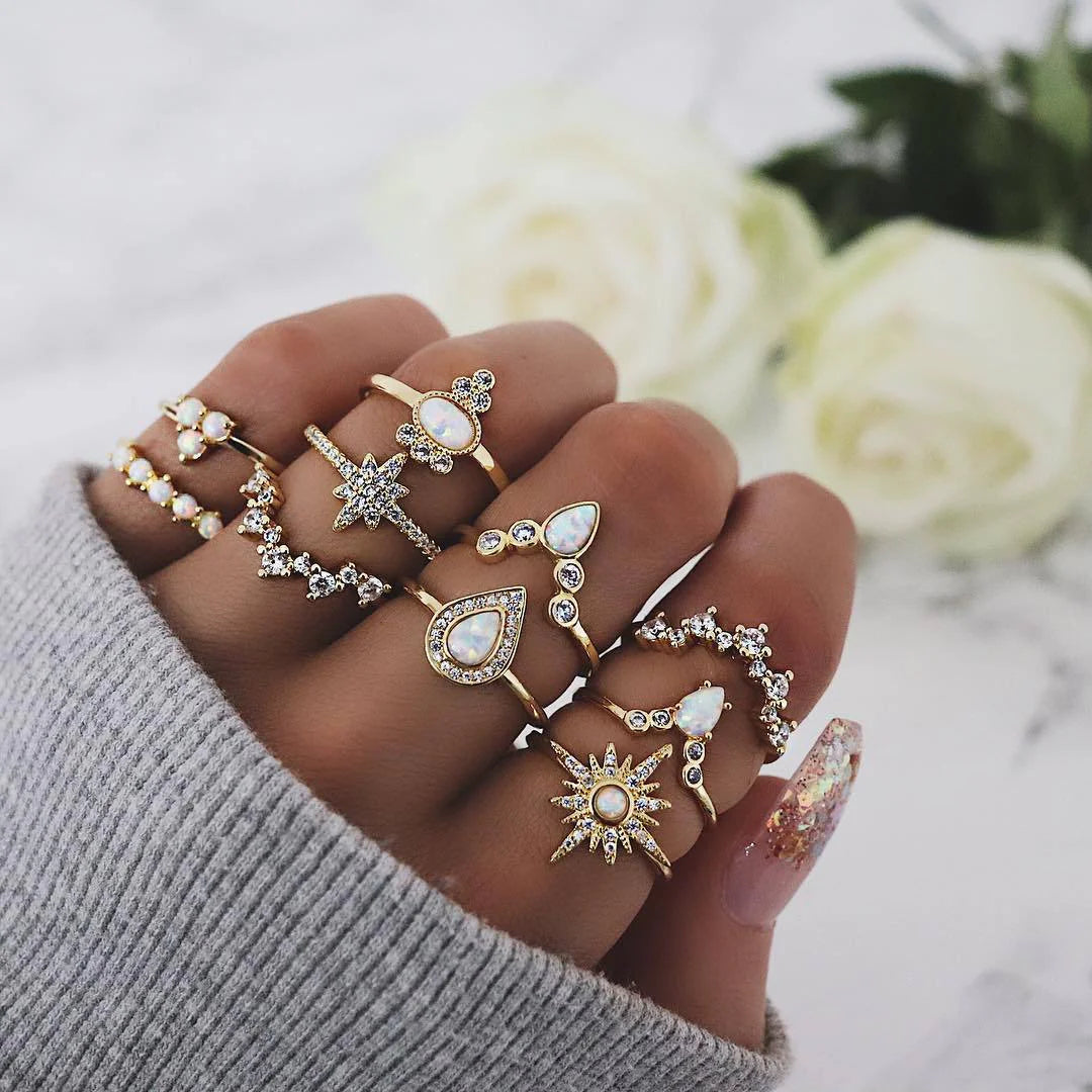 13-Piece Vintage Diamond Ring Set
