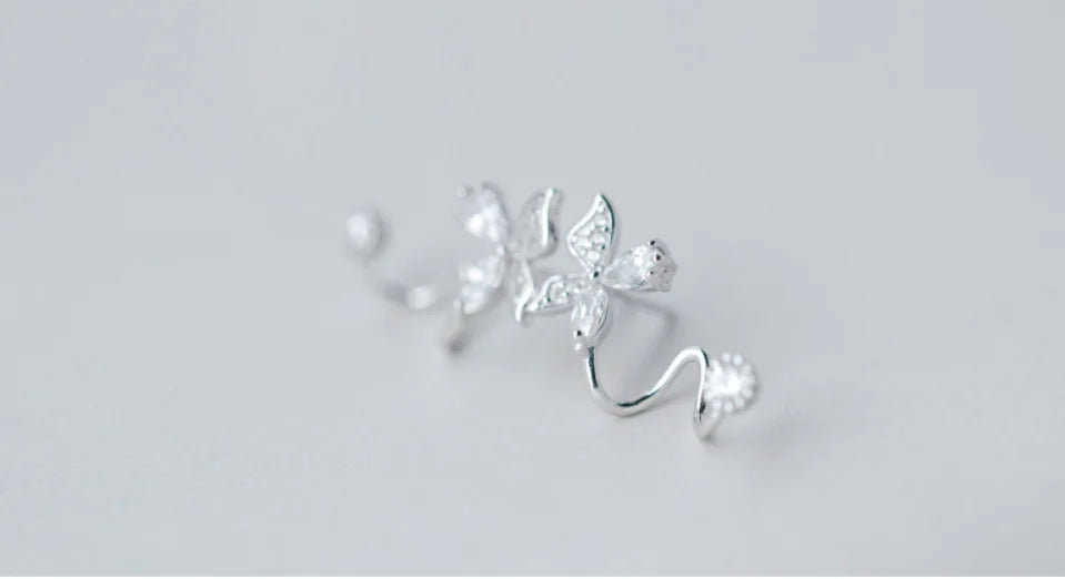 Diamond Butterfly Stud Earrings