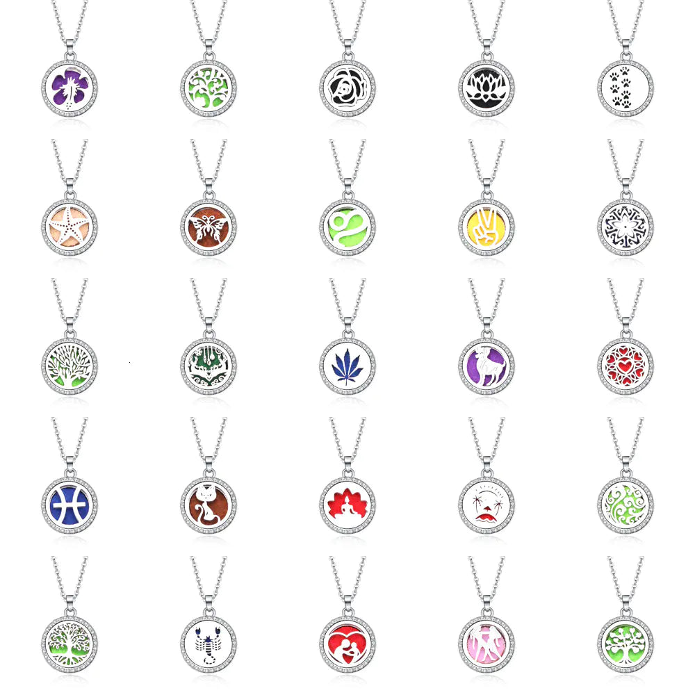 Zodiac Pendant Necklace with Diamond Cutout
