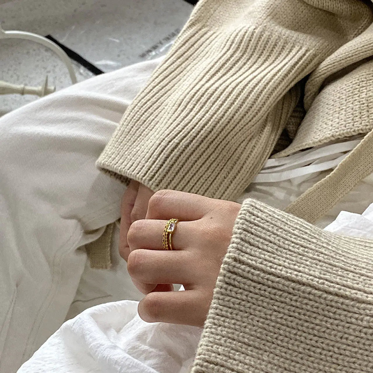 Trendy Sterling Silver Minimalist Ring
