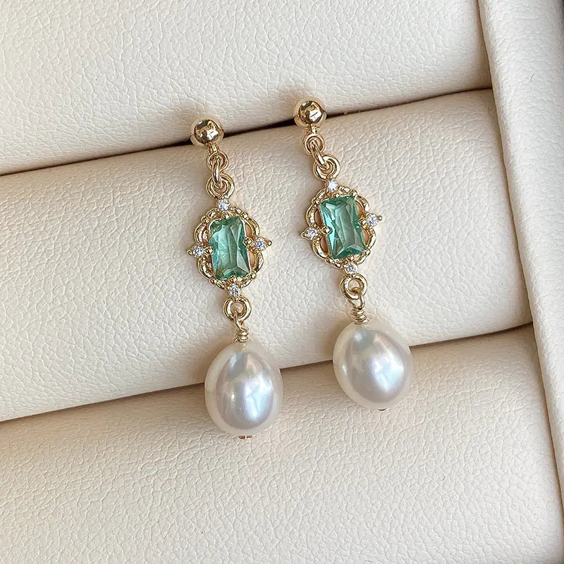 Silver Natural Freshwater Pearl Earrings