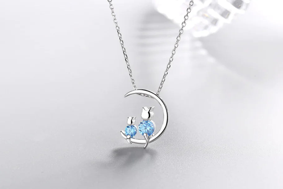 Blue Moon Rabbit Choker Necklace