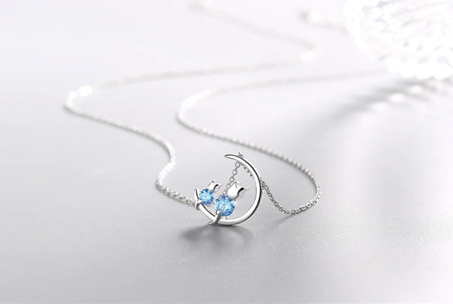 Blue Moon Rabbit Choker Necklace
