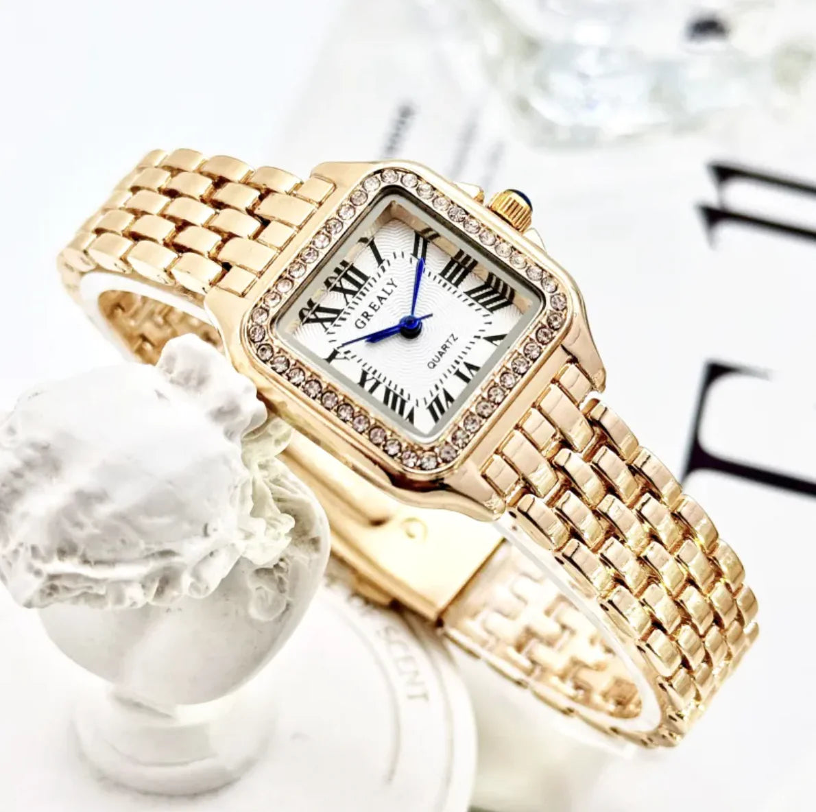 Retro Waterproof Diamond Watch