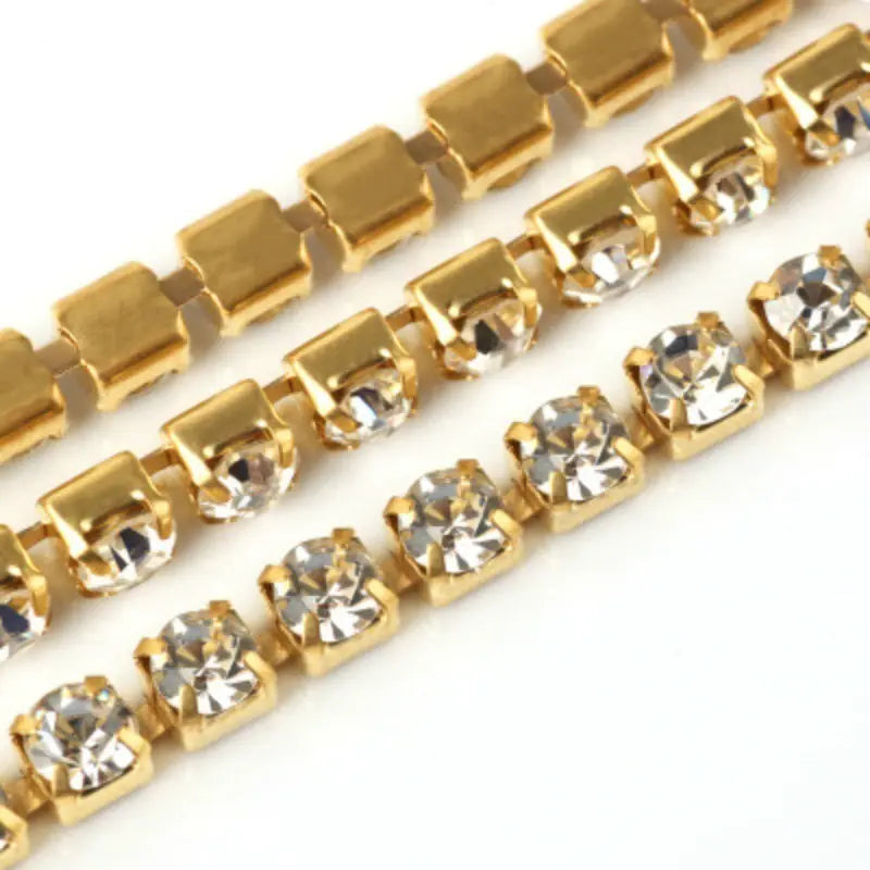 Diamond-Studded Square Chain Necklace