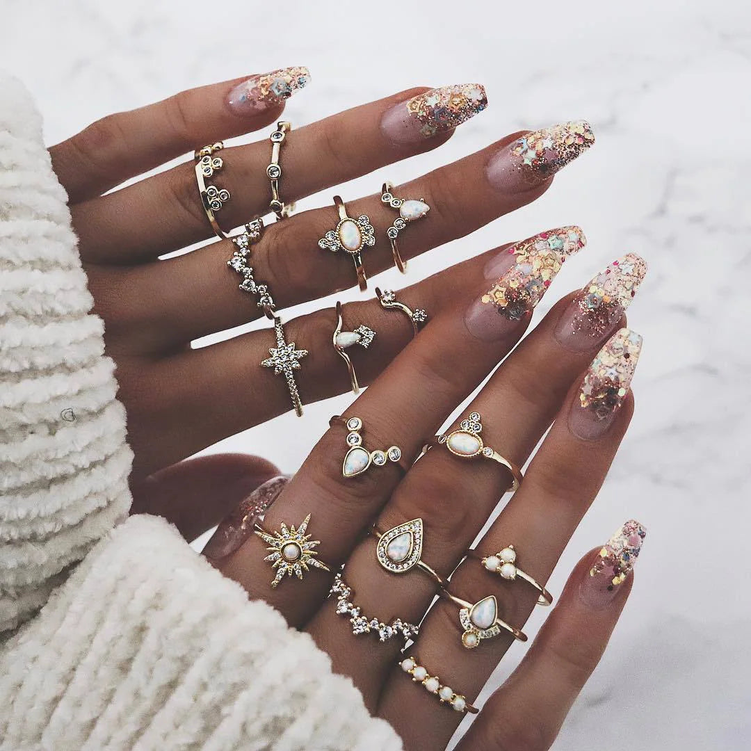 13-Piece Vintage Diamond Ring Set