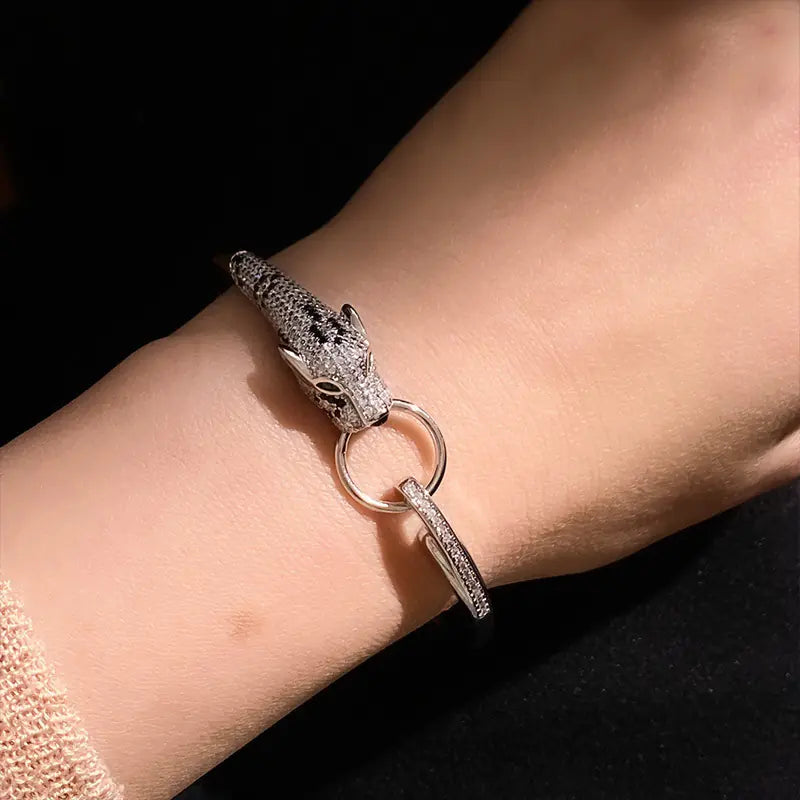 Leopard Diamond Rose Gold Bracelet