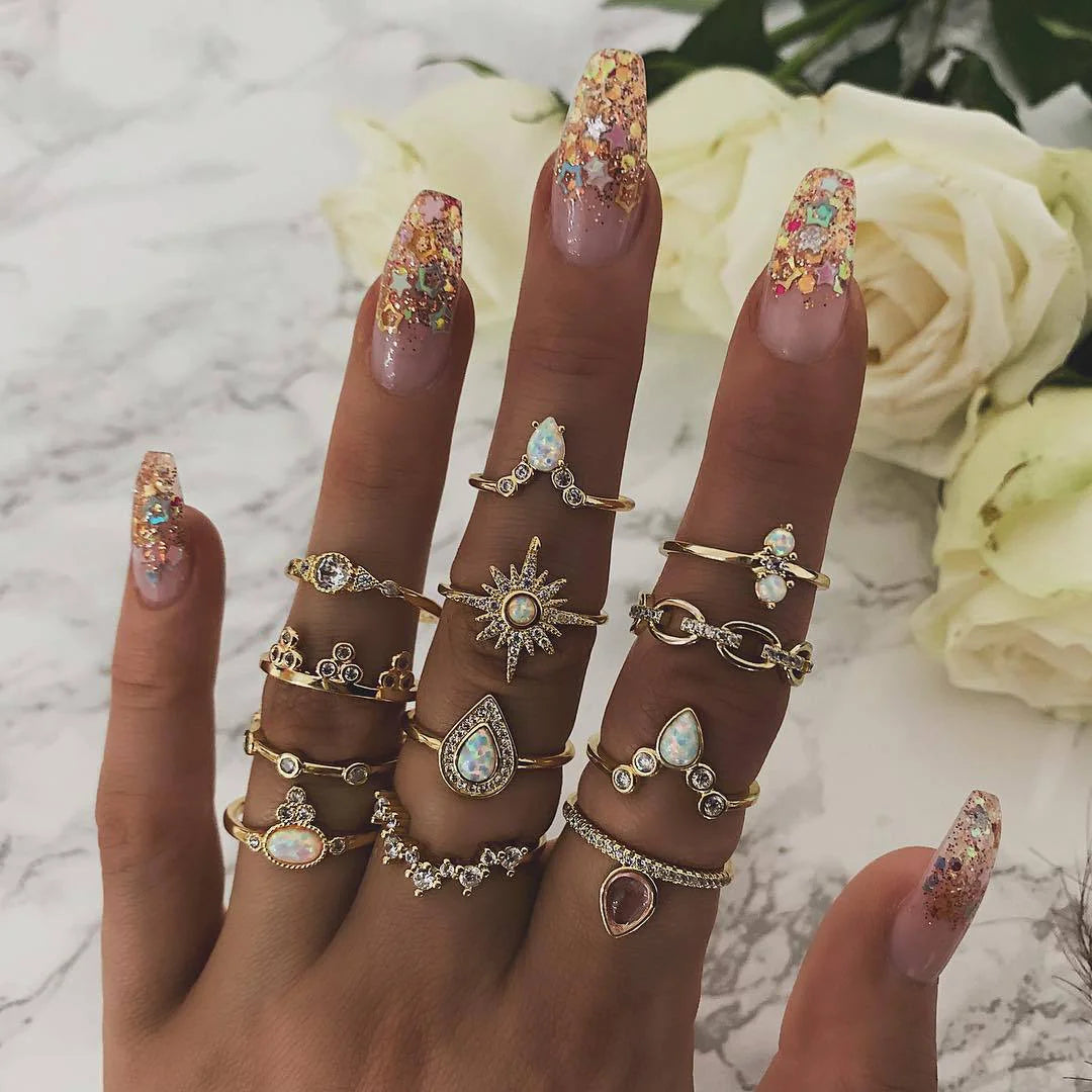 13-Piece Vintage Diamond Ring Set