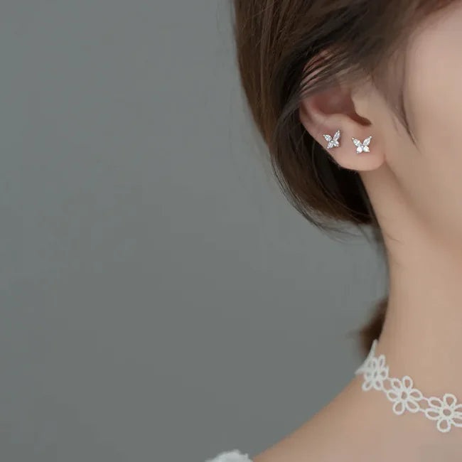 Crystal Butterfly Earrings