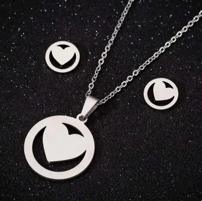 Stainless Steel Love Heart Necklaces For Women