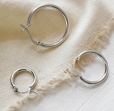 Sterling Silver Geometric Hollow Earrings