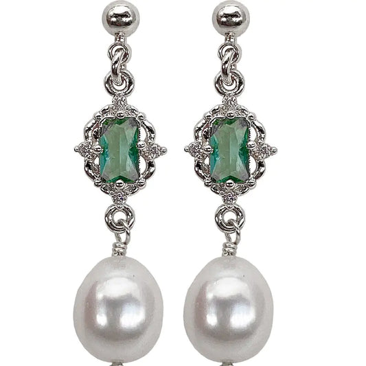 Silver Natural Freshwater Pearl Earrings
