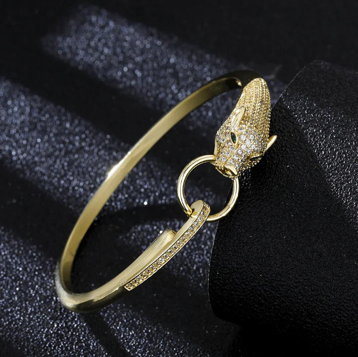Leopard Diamond Rose Gold Bracelet