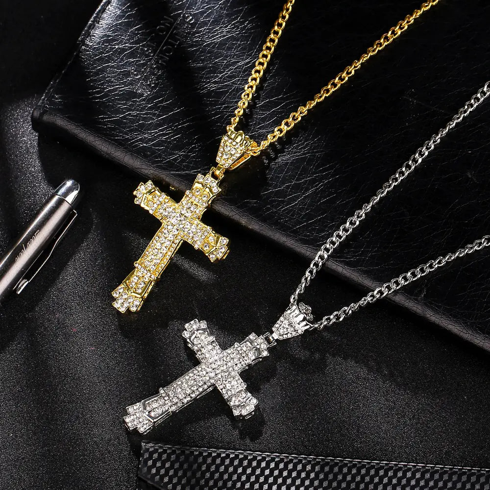 Cross Necklace with Diamond Pendant