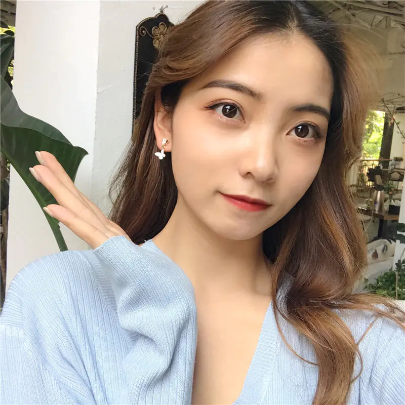 Silver Butterfly Earrings