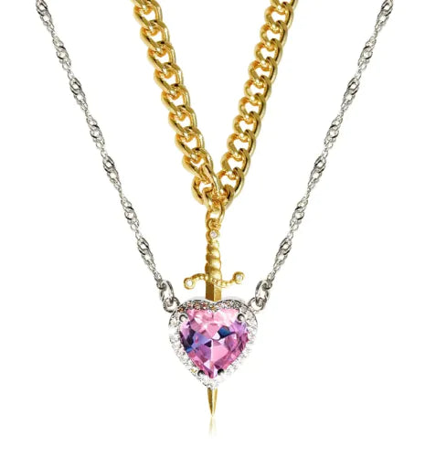 Heart And Sword Necklace