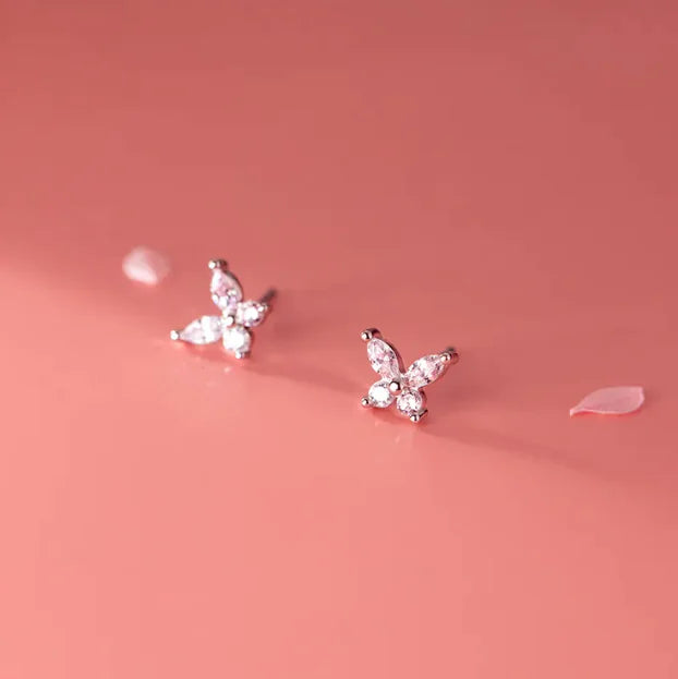 Crystal Butterfly Earrings