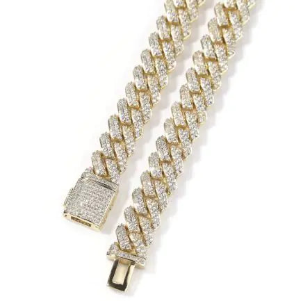 Diamond Necklace with Fashion Box Buckle