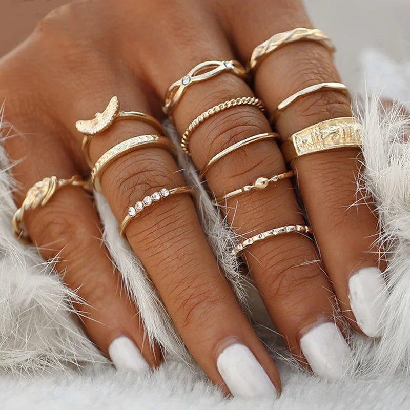 13-Piece Vintage Diamond Ring Set