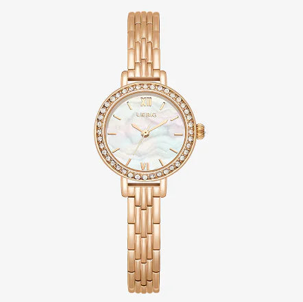 Bracelet Watch with Quartz and Diamond Accents