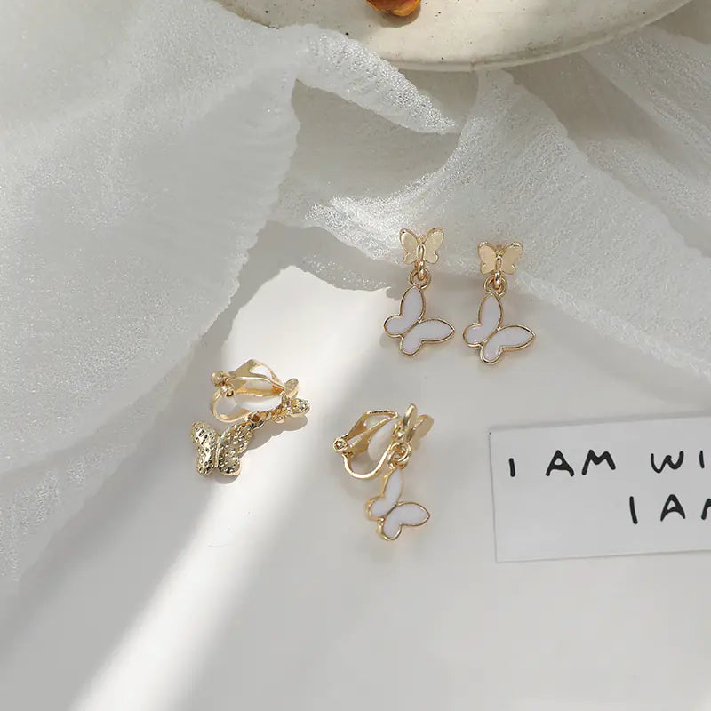 Silver Butterfly Earrings