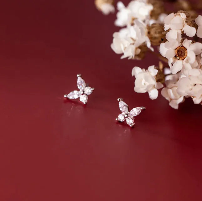Crystal Butterfly Earrings