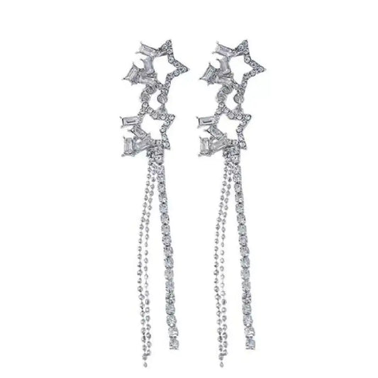 Water Drop Tassel Earrings