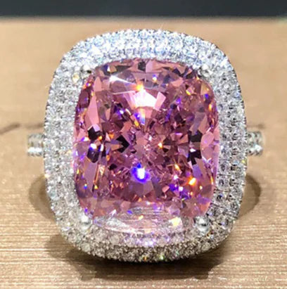 Square Micro-inlaid Diamond Ring