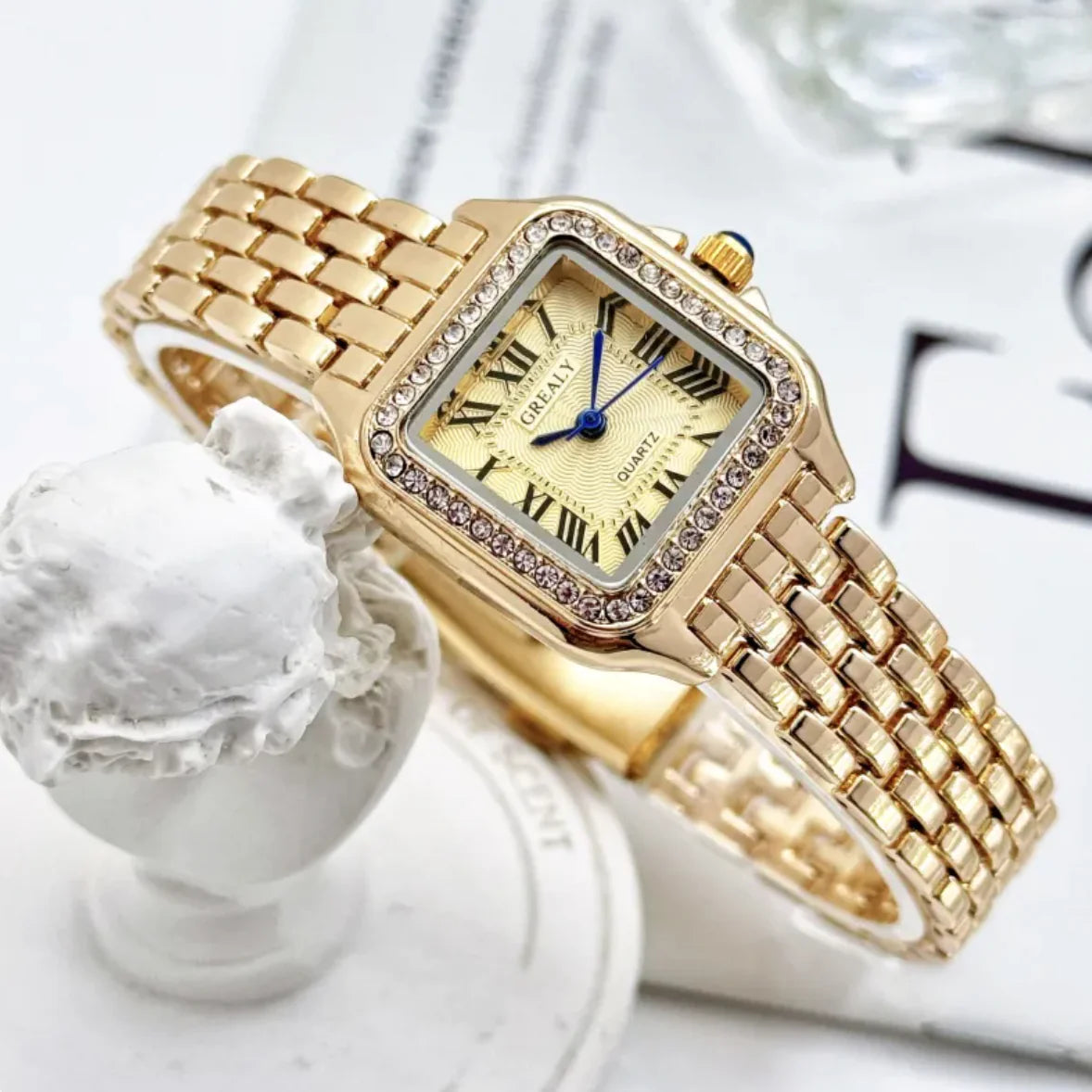 Retro Waterproof Diamond Watch