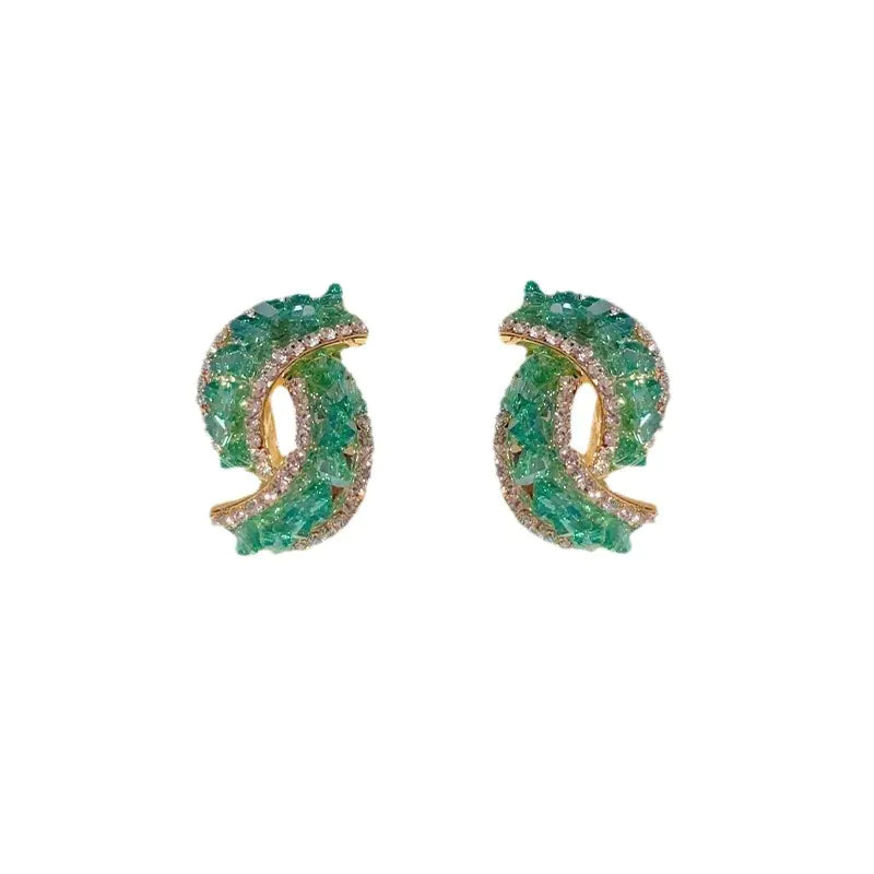 Chic Minimalist Geometric Diamond Earrings