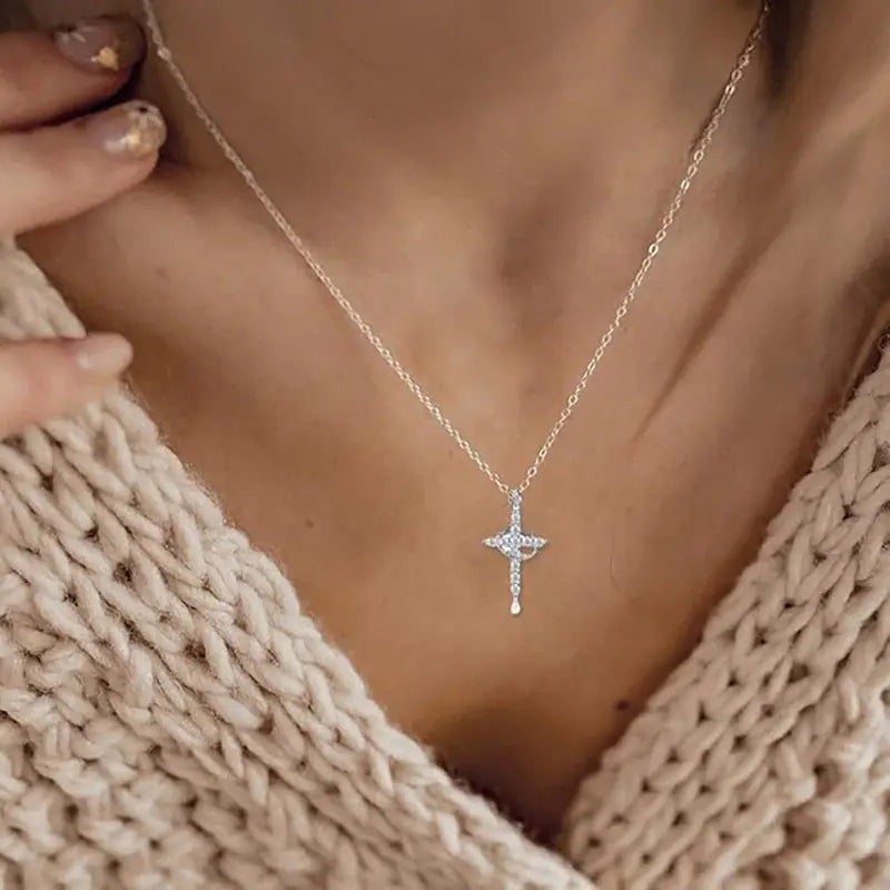 Cross Diamond Necklace