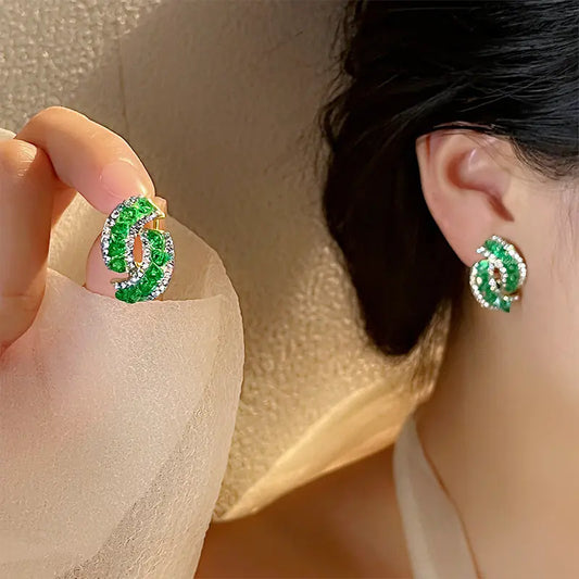 Chic Minimalist Geometric Diamond Earrings