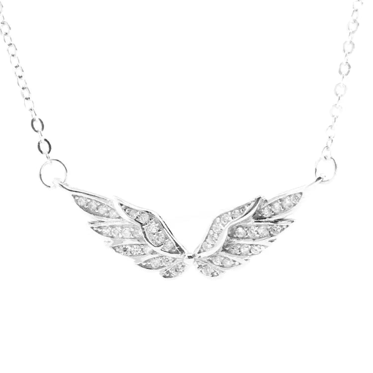 Angel Wing Diamond Accent Necklace