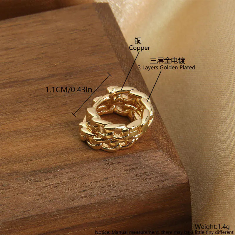 Geometric Hollow Heart Gold-Plated Zirconia Earrings