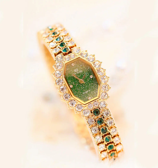 Luxury Quartz Women's Watch with Diamond Steel Band