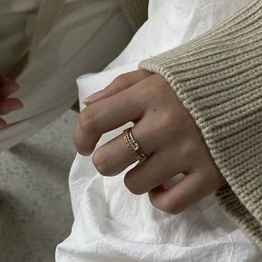 Trendy Sterling Silver Minimalist Ring