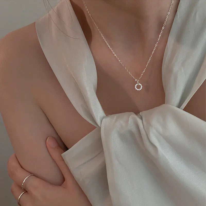 Geometric Flash Diamond Necklace