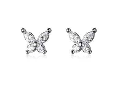 Crystal Butterfly Earrings