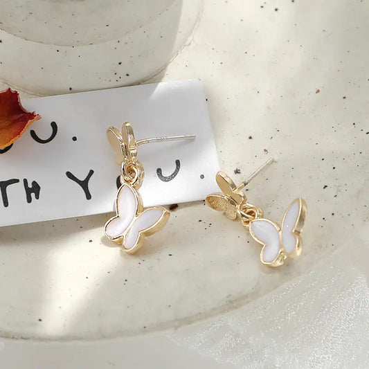 Silver Butterfly Earrings